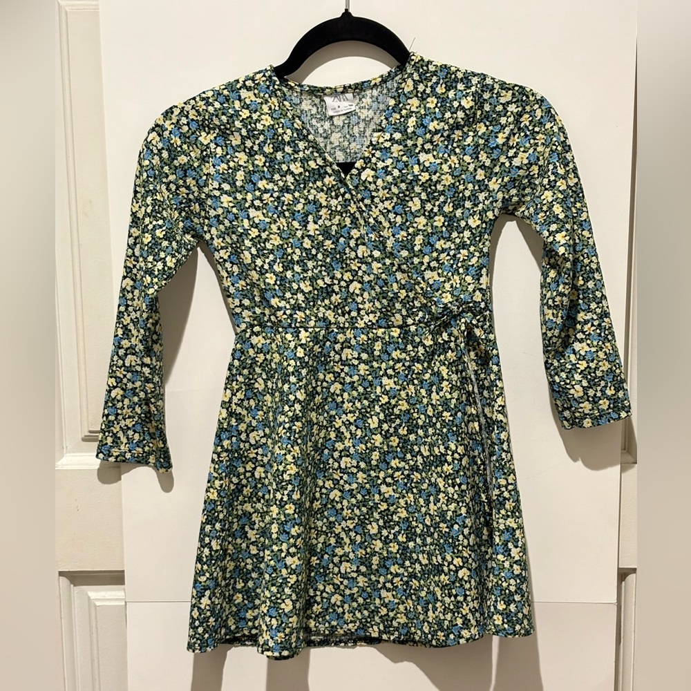 Zara Yellow and White Ruffled Empire Waist Sundress